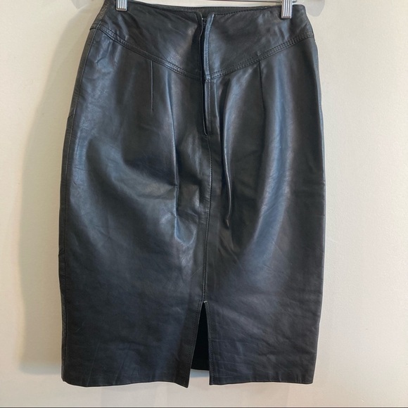 BB DAKOTA Sz 7-8 By Steve Madden Leather Pencil Lined Y2K Skirt - Picture 5 of 11